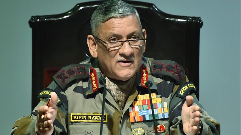 ಗಡಿಯಾಚೆಯ ಭಯೋತ್ಪಾದನೆ ಅಂತ್ಯಕ್ಕೆ ಪಾಕಿಸ್ತಾನದ ಮೇಲೆ ಒತ್ತಡ ಹೆಚ್ಚಿಸಲು ಜ.ರಾವತ್ ಒಲವು